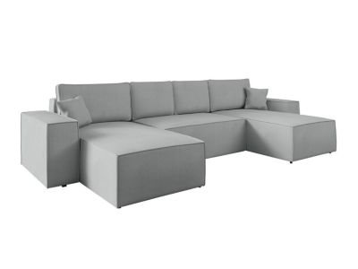 Canapé d'angle Clovis 109, Gris clair, Fonction de couchage