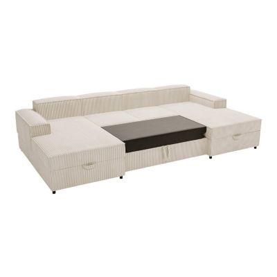 Canapé d'angle Clovis 115, Rose, Fonction de couchage, 320x166x79cm