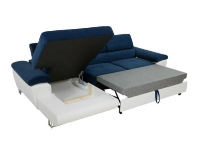 Canapé d'angle Comfivo 192, Gris, Fonction de couchage, 275x170x71cm