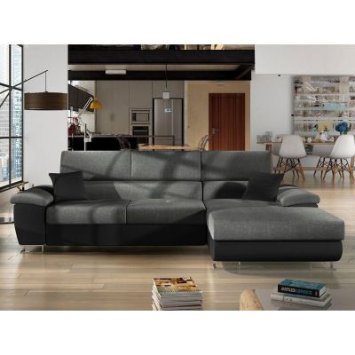Canapé d'angle Comfivo 192, Gris, Fonction de couchage, 275x170x71cm