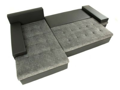 Canapé d'angle Comfivo 212, Rouge, Fonction de couchage, 274x182x83cm