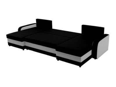 Canapé d'angle Comfivo 233, Vert, Fonction de couchage, 304x140x80cm