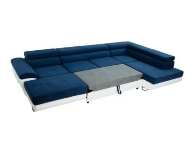 Canapé d'angle Comfivo 249, Jaune, Fonction de couchage, 345x202x71cm