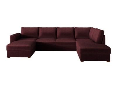 Canapé d'angle Comfivo 261, Rose, Fonction de couchage, 305x188x85cm