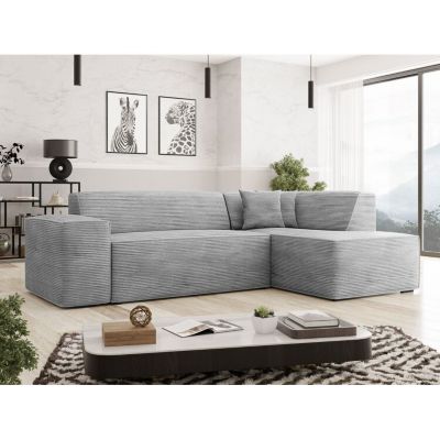 Canapé d'angle Comfivo 289, Gris, Fonction de couchage, 267x205x73cm