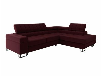Canapé d'angle Comfivo Anima I, Pourpre, Fonction de couchage