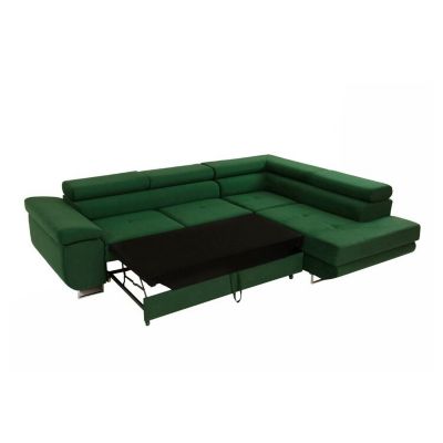 Canapé d'angle Comfivo Eliferu 101, Bleu, Fonction de couchage