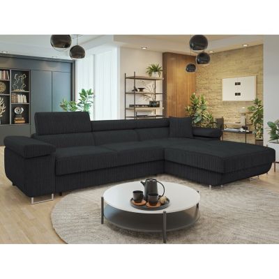 Canapé d'angle Comfivo Eliferu 102, Gris, Fonction de couchage