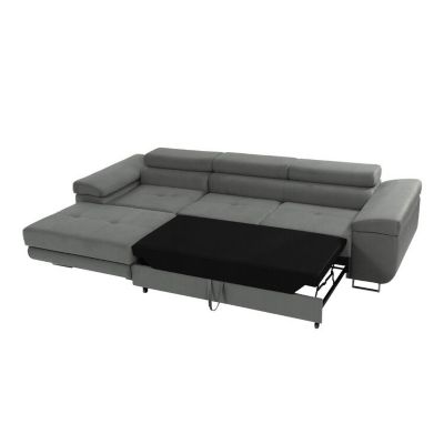 Canapé d'angle Comfivo Eliferu 102, Gris, Fonction de couchage