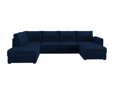 Canapé d'angle Comfivo Flumen, Bleu, Fonction de couchage