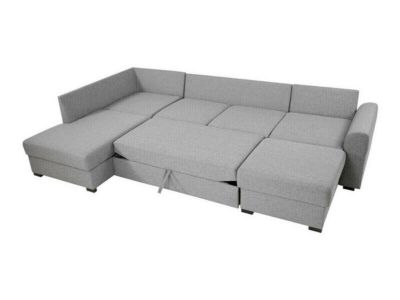 Canapé d'angle Comfivo Flumen, Bleu, Fonction de couchage