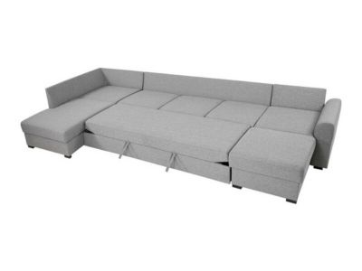 Canapé d'angle Comfivo Flumen I, Gris foncé, Fonction de couchage