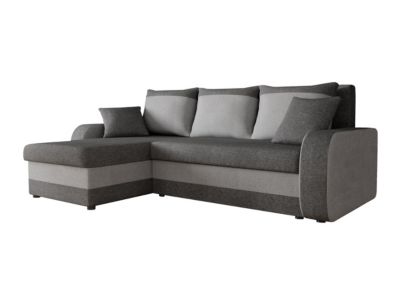 Canapé d'angle Comfivo Melissa, Gris foncé, Fonction de couchage
