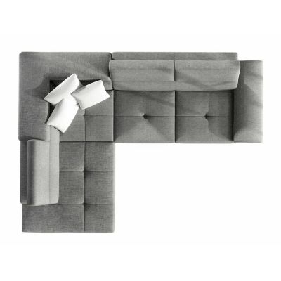 Canapé d'angle Comfivo Ruta I, Gris clair, Fonction de couchage