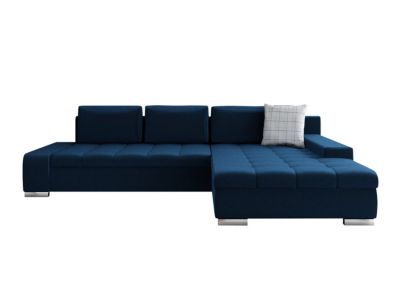 Canapé d'angle Comfivo Sanitas I, Bleu, Fonction de couchage