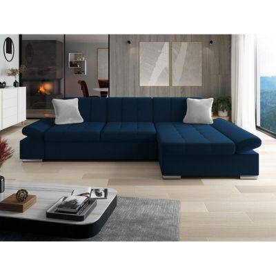 Canapé d'angle Comfivo Sanitas I, Bleu, Fonction de couchage