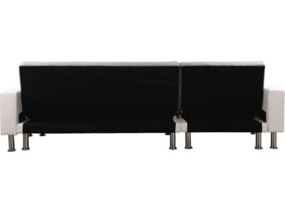 Canapé d'angle convertible et réversible "Theo"  258 x 82147 x 82 cm  4 places GrisBlanc
