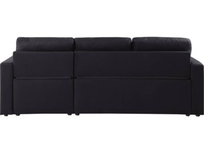 Canapé d'angle convertible réversible "Alain"  221 x 145 x 85 cm  3 places  Noir