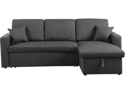 Canapé d'angle convertible réversible avec coffre "Alain"  3 places  Gris