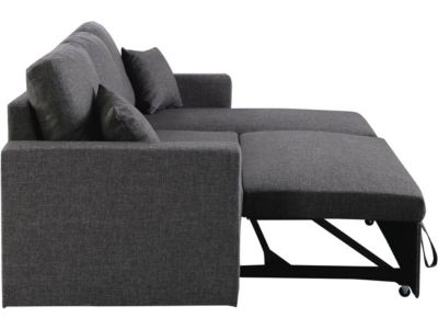 Canapé d'angle convertible réversible avec coffre "Alain"  3 places  Gris