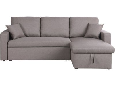 Canapé d'angle convertible réversible avec coffre "Alain"  3 places  Taupe