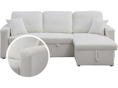 Canapé d'angle convertible/reversible avec coffre "Alain"