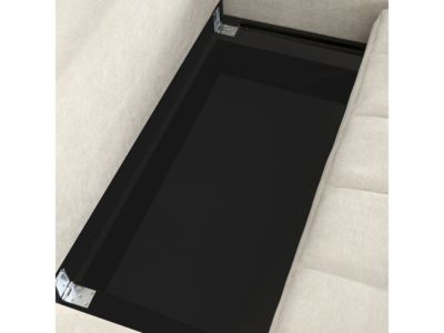 Canapé d'angle convertible tissu chenille 3 places  "Trocadero"  Crème
