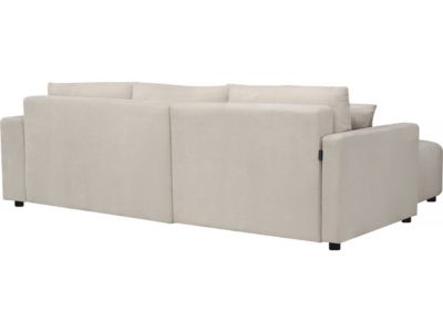 Canapé d'angle convertible tissu chenille 3 places  "Trocadero"  Crème