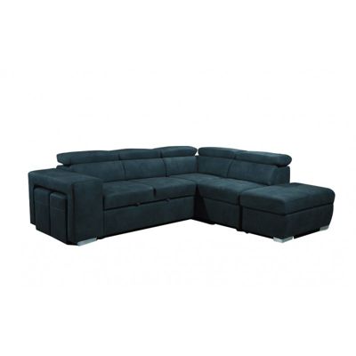 Ensemble de Canapés 2 pcs Bleu 196 x 82 x 85 cm tissu