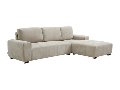 Canapé d'angle droit en tissu beige MICHELIA