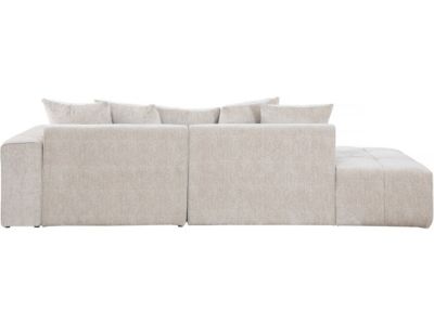 Canapé d'angle en tissu chenille "Haussmann" 3 places  Beige