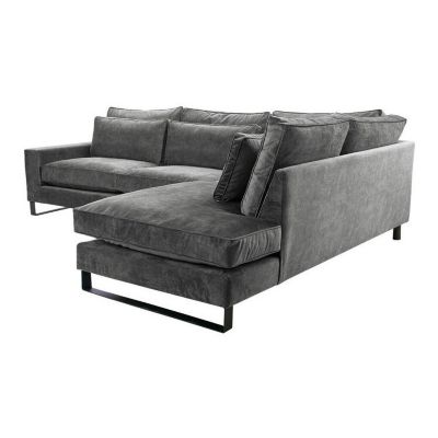 Canapé d'angle Kingsport 111, Gris, Fonction de couchage, 314x224x90cm