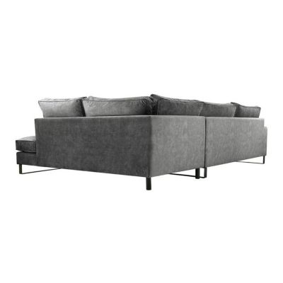 Canapé d'angle Kingsport 111, Gris, Fonction de couchage, 314x224x90cm