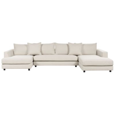 Canapé d'angle LILVIKEN Tissu Beige clair