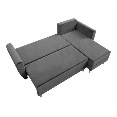 Canapé d'angle Memphis 139, Jaune, Fonction de couchage, 234x139x95cm