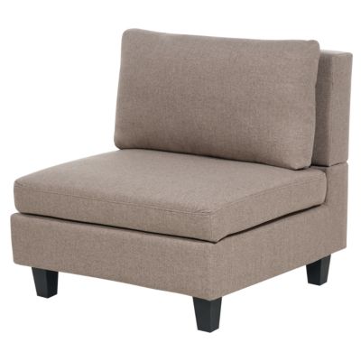 Canapé d'angle modulable 4 places UNSTAD Tissu Marron Côté droit