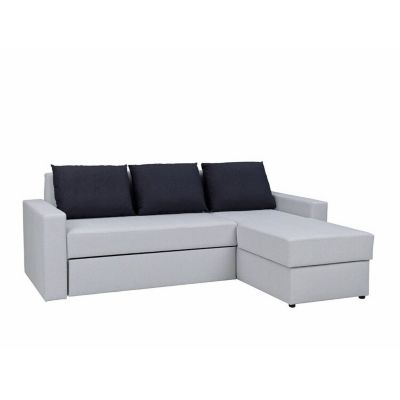Canapé d'angle Providence 111, Gris, Fonction de couchage