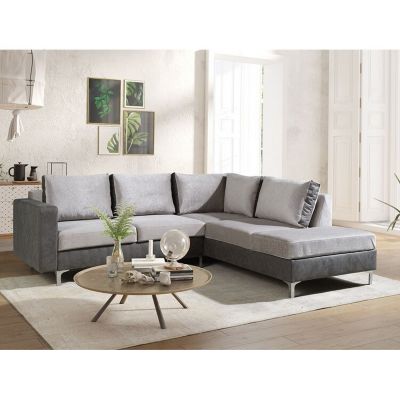 Canapé d'angle Providence 138, Gris, Fonction de couchage