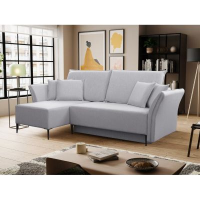 Canapé d'angle Providence 146, Gris, Fonction de couchage
