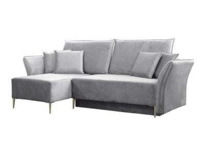 Canapé d'angle Providence 146, Gris, Fonction de couchage