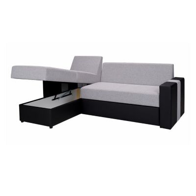 Canapé d'angle Providence 175, Gris, Fonction de couchage