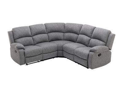 Canapé d'angle relax en tissu chiné gris RIETI