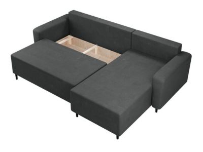 Canapé d'angle Stamford 102, Gris, Fonction de couchage, 236x148x99cm