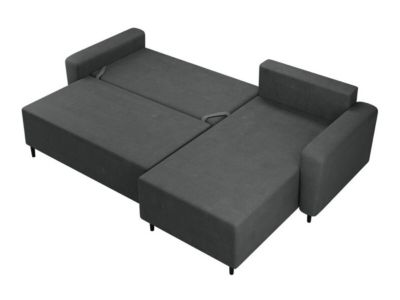 Canapé d'angle Stamford 102, Gris, Fonction de couchage, 236x148x99cm