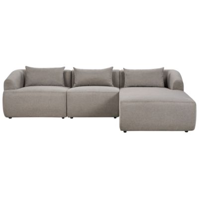 Canapé d'angle SVANSELE Tissu Taupe 3 places Côté gauche