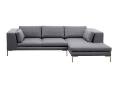 Canapé d'angle Temple 107, Gris, Fonction de couchage, 322x162x86cm