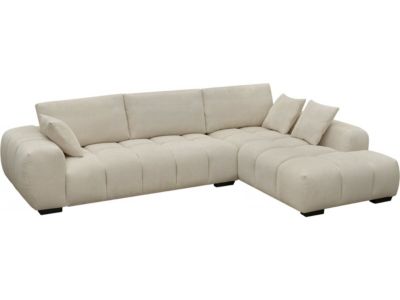 Canapé d'angle tissu "Monceau"  3 places  Beige