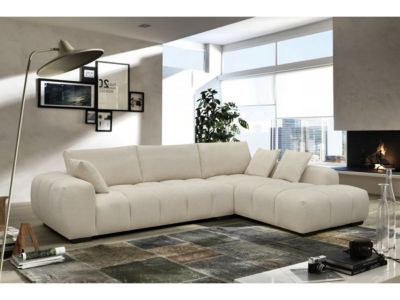 Canapé d'angle tissu "Monceau"  3 places  Beige
