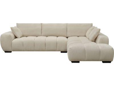 Canapé d'angle tissu "Monceau"  3 places  Beige