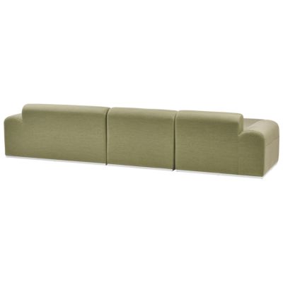 Canapé de jardin avec ottoman 7 places BATTIFOLLO Vert olive